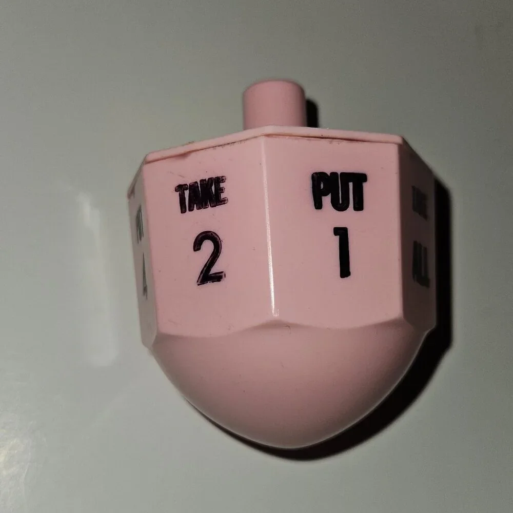 VTG Put & Take Game Pink Spinner Red Yellow Blue Chips Schaper 1965 READ